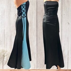 Jessica McClintock Gunne Sax Women’s Black Strapless Formal Dress ~ Size 3/4